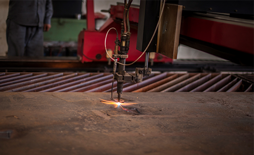 cnc plasma cutting process for sheet metal part