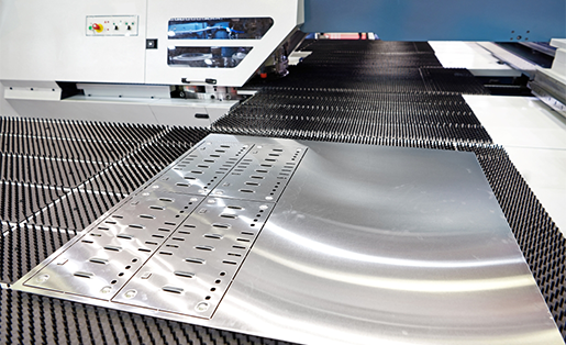 cnc turrent punch press process for sheet metal part