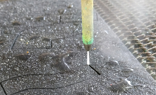 cnc waterjet cutting process for sheet metal part
