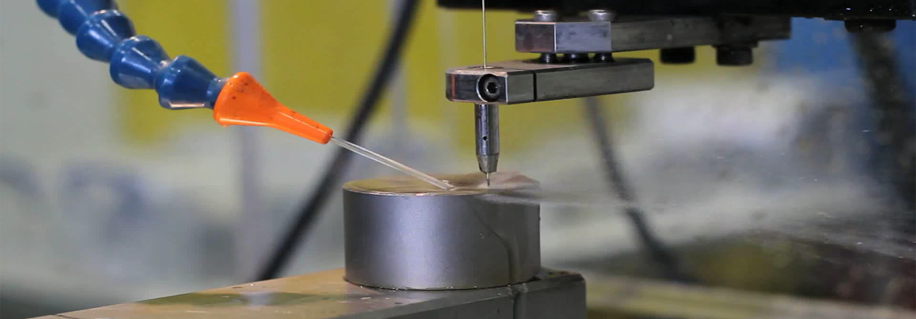 Electrical discharge machining (EDM) process An illustration of the electrical discharge machining (EDM) process showing the interaction between the electrode and workpiece.
